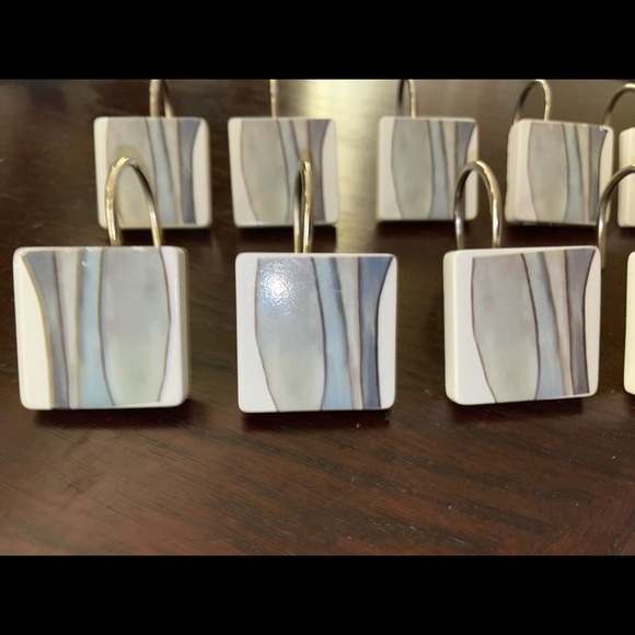 12 Shower Curtain Hooks (set) - Picture 1 of 6